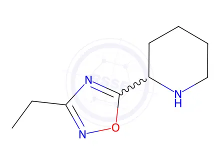 Chemical structure of 2-(3-Ethyl-1,2,4-oxadiazol-5-yl)piperidine