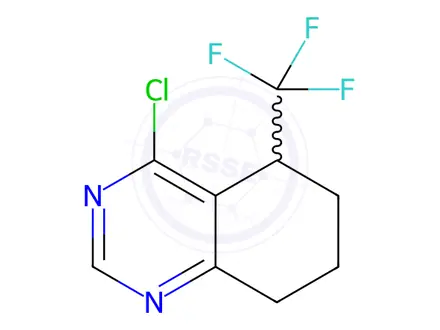 Chemical structure of 4-Chloro-5-(trifluoromethyl)-5,6,7,8-tetrahydroquinazoline