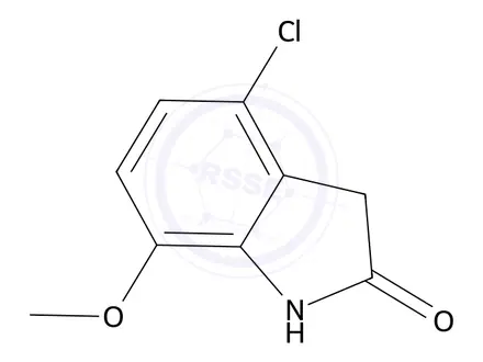 Chemical structure of 4-Chloro-7-methoxyindolin-2-one