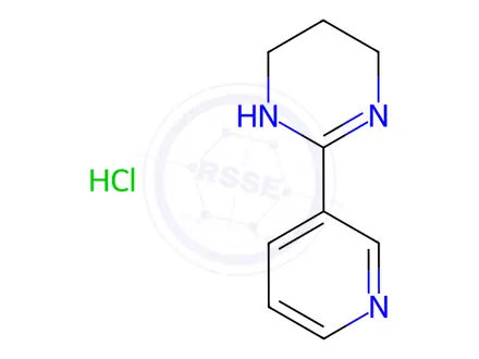 Chemical structure of 2-(3-pyridyl)-1,4,5,6-tetrahydropyrimidine