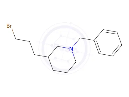 Chemical structure of 1-Benzyl-3-(3-bromopropyl)piperidine