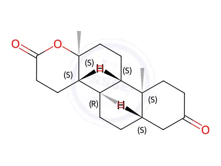 Chemical structure of 1,2,4,5--Tetrahydrotestolactone