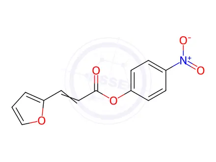 Chemical structure of 3-(2-FURYL)ACRYLIC ACID P-NITROPHENYL ES TER