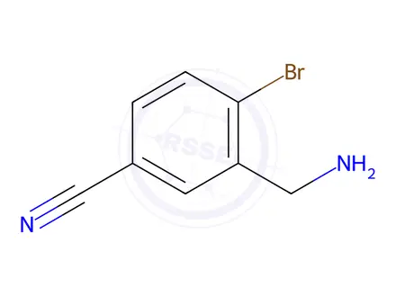 Chemical structure of Benzonitrile, 3-(aminomethyl)-4-bromo-