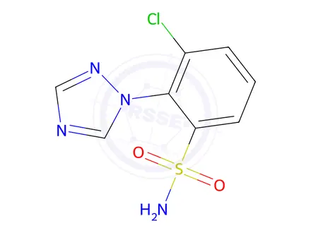 Chemical structure of 3-Chloro-2-(1h-1,2,4-triazol-1-yl)benzenesulfonamide