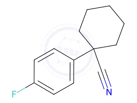 Chemical structure of 1-(4-Fluorophenyl)cyclohexanecarbonitrile