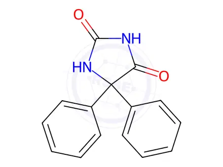 Chemical structure of Phenytoin