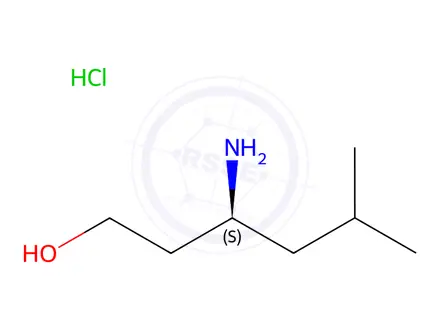 Chemical structure of (S)-3-amino-5-methylhexan-1-olhydrochloride