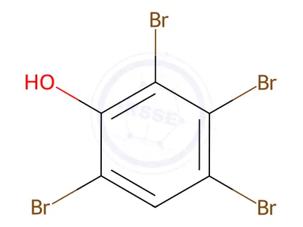 Chemical structure of 2,3,4,6-Tetrabromophenol