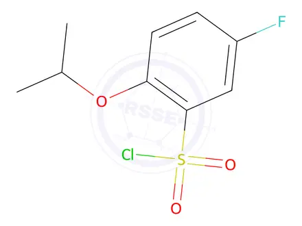 Chemical structure of 5-Fluoro-2-(propan-2-yloxy)benzene-1-sulfonyl chloride