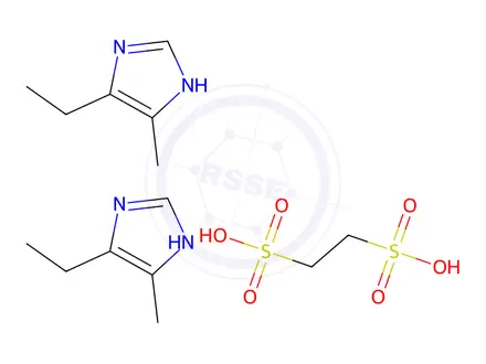 Chemical structure of ethane-1,2-disulfonic acid, 4-ethyl-5-methyl-1H-imidazole