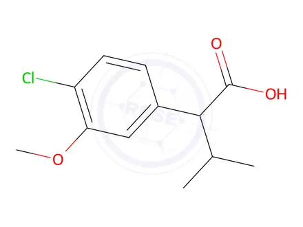 Chemical structure of 2-(4-Chloro-3-methoxyphenyl)-3-methylbutanoic acid