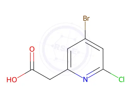 Chemical structure of 4-Bromo-2-chloropyridine-6-acetic acid