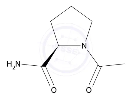 Chemical structure of (R)-1-Acetylpyrrolidine-2-carboxamide
