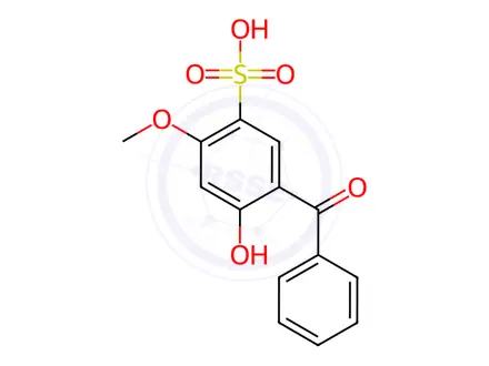 Chemical structure of 5-Benzoyl-4-hydroxy-2-methoxybenzenesulfonic acid