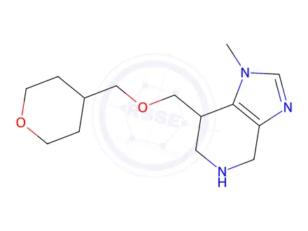 Chemical structure of 1H-Imidazo[4,5-c]pyridine, 4,5,6,7-tetrahydro-1-methyl-7-[[(tetrahydro-2H-pyran-4-yl)methoxy]methyl]-