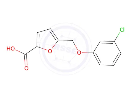 Chemical structure of 5-((3-Chlorophenoxy)methyl)furan-2-carboxylic acid
