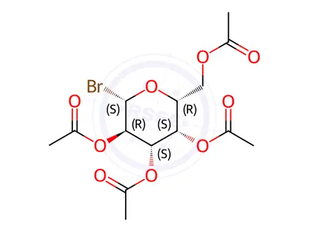 Chemical structure of 1-Bromo-2,3,4,6-tetra-acetyl-beta-D-galactoside