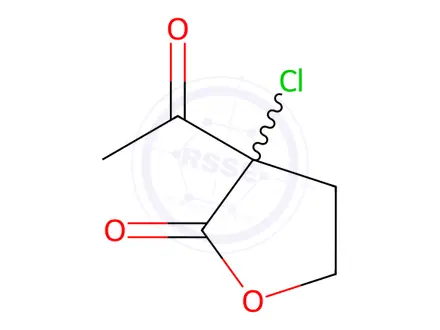 Chemical structure of 3-Acetyl-3-chlorodihydrofuranone