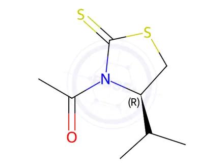 Chemical structure of (R)-3-Acetyl-4-isopropylthiazolidine-2-thione