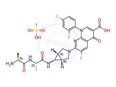 Chemical structure of Alatrofloxacin Mesylate