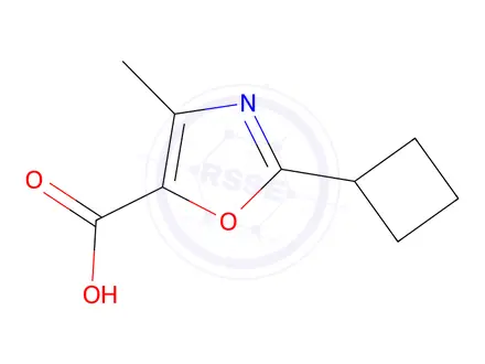 Chemical structure of 2-Cyclobutyl-4-methyl-1,3-oxazole-5-carboxylic acid