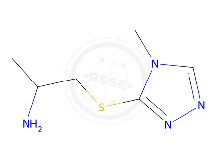 Chemical structure of 1-((4-Methyl-4h-1,2,4-triazol-3-yl)thio)propan-2-amine