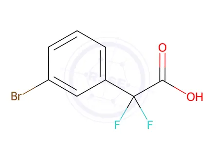 Chemical structure of 2-(3-Bromophenyl)-2,2-difluoroacetic Acid