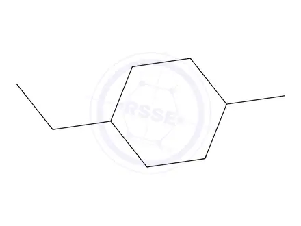 Chemical structure of 1-Ethyl-4-methylcyclohexane (cis- and trans- mixture)