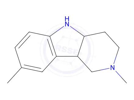 Chemical structure of 5H-Pyrido(4,3-b)indole, 1,2,3,4,4a,9b-hexahydro-2,8-dimethyl-, dihydrochloride