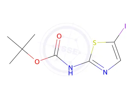 Chemical structure of tert-Butyl N-(5-Iodo-1,3-thiazol-2-yl)carbamate