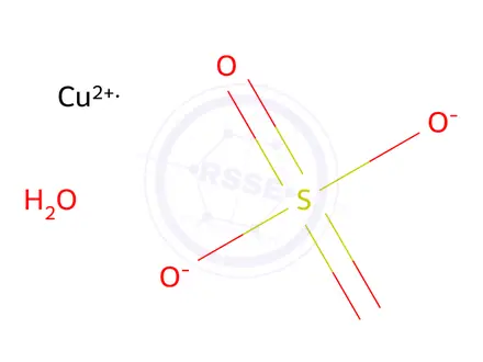 Chemical structure of Copper sulfate monohydrate