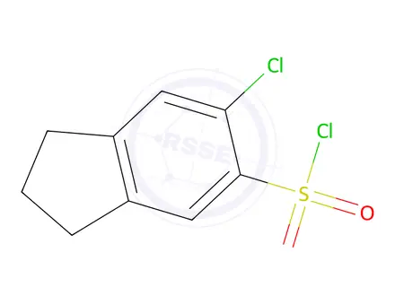 Chemical structure of 6-Chloro-2,3-dihydro-1H-indene-5-sulfonyl chloride
