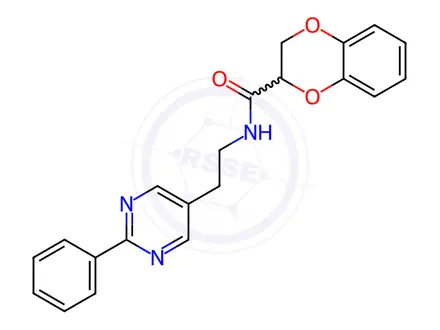Chemical structure of N-(2-(2-Phenylpyrimidin-5-yl)ethyl)-2,3-dihydrobenzo[b][1,4]dioxine-2-carboxamide