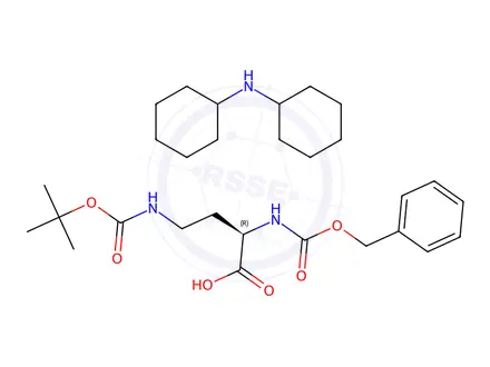 Chemical structure of Z-D-Dab(Boc)-OH · DCHA