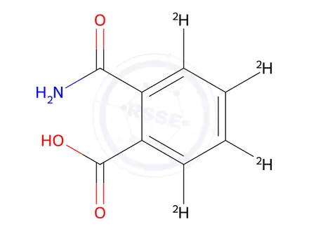 Chemical structure of Phthalamic Acid-d4