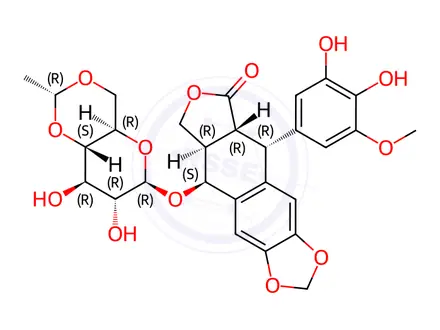 Chemical structure of 3’-O-Desmethyl Etoposide
