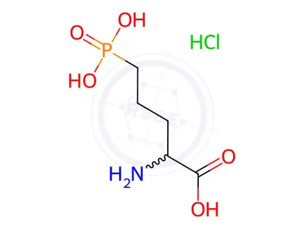 Chemical structure of rac 5-Phosphono Norvaline Hydrochloride