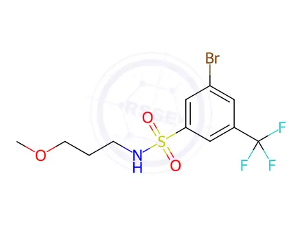 Chemical structure of N-(3-Methoxypropyl) 3-bromo-5-trifluoromethylbenzenesulfonamide