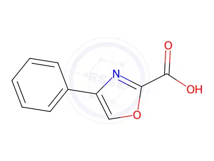 Chemical structure of 2-Oxazolecarboxylic acid, 4-phenyl-