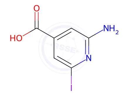 Chemical structure of 2-Amino-6-iodoisonicotinic acid