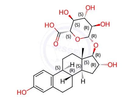 Chemical structure of Estriol 17-glucuronide
