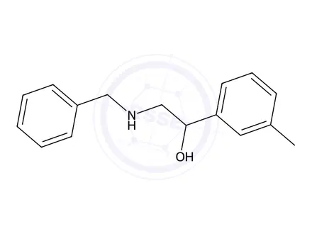 Chemical structure of 2-(benzylamino)-1-(3-methylphenyl)ethan-1-ol