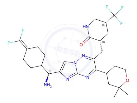 Chemical structure of 1,2,3,4-tetra-O-acetyl-6-azido-6-deoxy-a-D-mannose