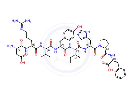 Chemical structure of AngiotensinII