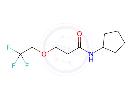 Chemical structure of n-Cyclopentyl-3-(2,2,2-trifluoroethoxy)propanamide