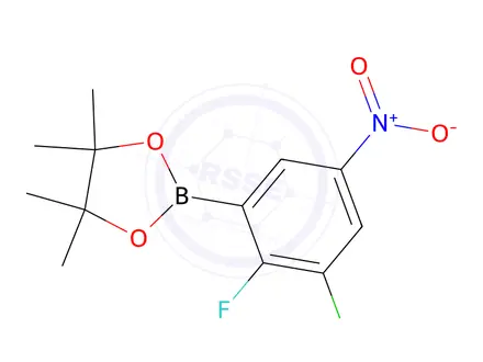 Chemical structure of 2-(3-Chloro-2-fluoro-5-nitrophenyl)-4,4,5,5-tetramethyl-1,3,2-dioxaborolane