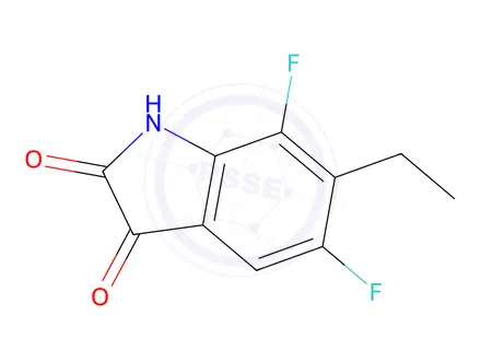 Chemical structure of 6-Ethyl-5,7-difluoroindoline-2,3-dione