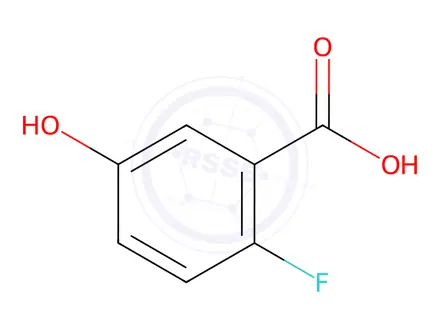 Chemical structure of 2-Fluoro-5-hydroxybenzoic acid