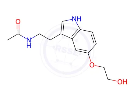 Chemical structure of N-{2-[5-(2-hydroxyethoxy)-1H-indol-3-yl]ethyl}acetamide